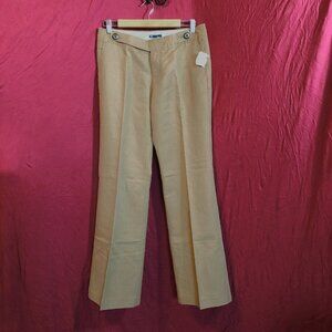 GAP WOMEN'S TAN LINEN PANTS NWT WIDE-LEG LOW-HIP  SIZE 6 BEAUTIFUL PANTS